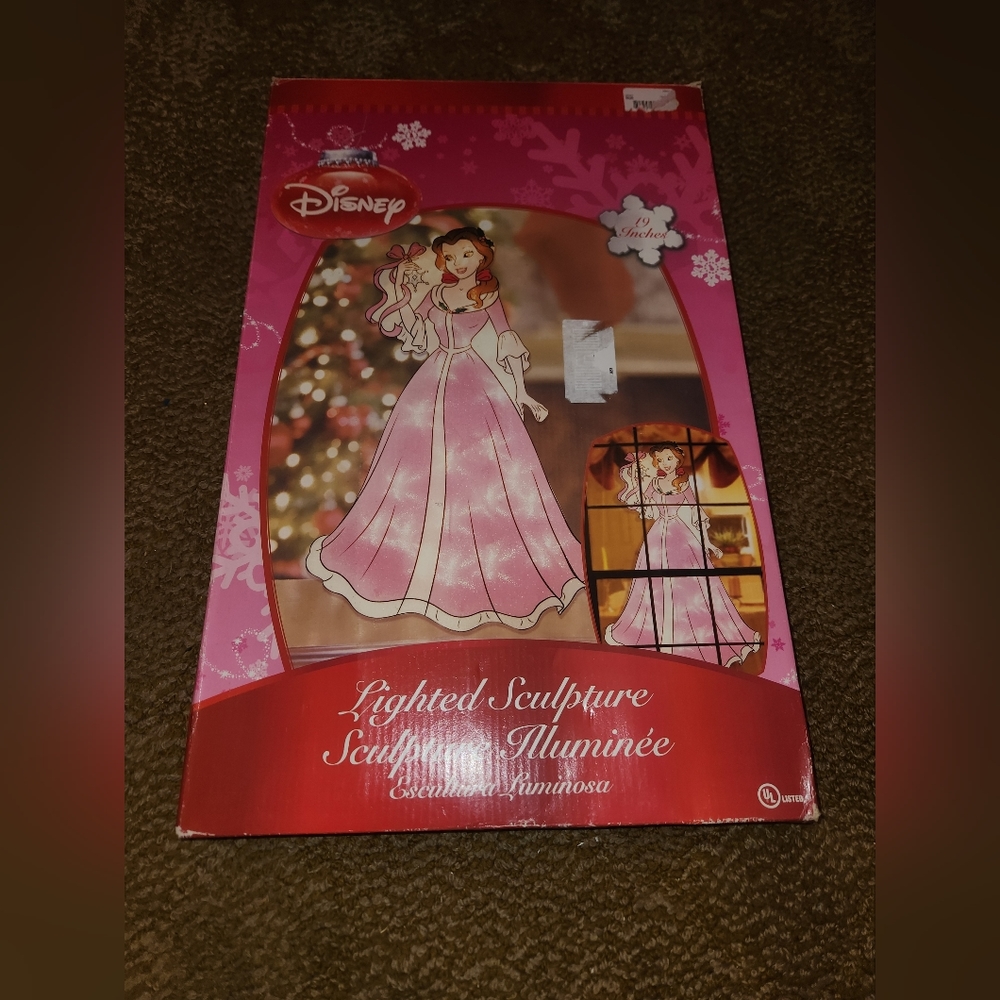 Disney Princess Lighted Sculpture 19" Belle Beauty and the Beast